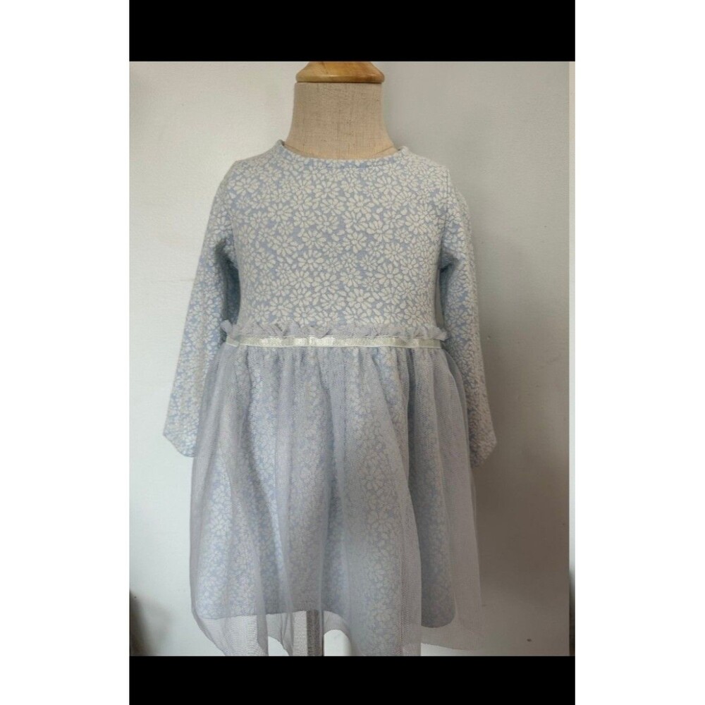 Cat & Jack Baby Girl Blue Tulle 1-piece Dress 3 6 mth month girls fall winter